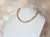 Contemporary Peach Moonstone Beaded Necklace With Gold Plate Clasp For Sale - Image 3 of 10