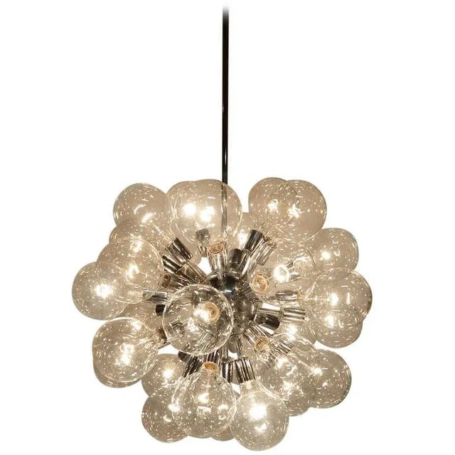 Transparent Chrome Bubble Sputnik Chandelier For Sale - Image 8 of 8