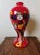 Murano Vintage MCM Murano-Style, Millefiori Hand Blown Red Art Glass Vase For Sale - Image 4 of 5