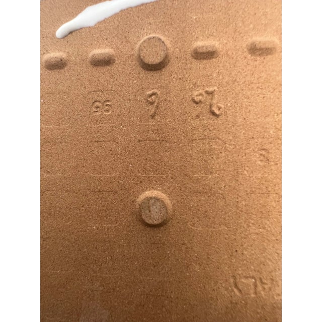 Cornflower Blue Vintage La Musa Styled Supporto Per Bicottura Made in Italy Sicilian Oranges Glazed Ceramic Hand Painted Tile For Sale - Image 8 of 12