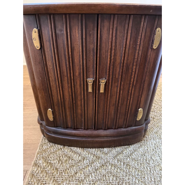Vintage Davis Cabinet Company (Henredon)Mid Century Modern Walnut Drum Clover Side Table For Sale - Image 11 of 11
