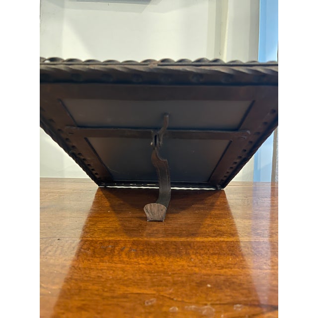 Italian Late 19 Century Italian Wrought Iron Framed Mirror For Sale - Image 4 of 6