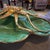 1950s 1950s Green and Gold Ceramic Centerpiece by Maioliche Artistiche Sestesi For Sale - Image 5 of 14