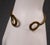 Brass Cuff Bracelet with Circles, 1980s For Sale - Image 4 of 7