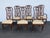 French Set of Dining Table Two Leaves and Six High Back Chairs 6664 For Sale - Image 4 of 18
