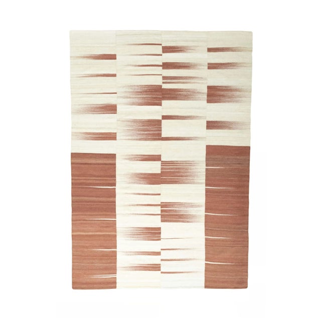 Handwoven Wool Kilim Rug For Sale - Image 9 of 9