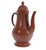 Engine-Turned Elegance: Staffordshire Redware Coffee Pot by Myatt, Circa 1790-1810 A substantial and finely crafted...