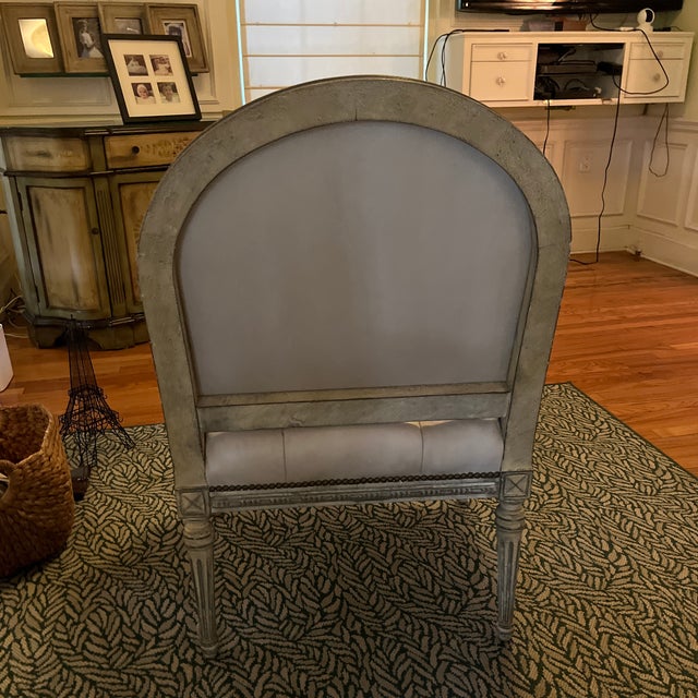 Metal Louis XVI Style Armchair For Sale - Image 7 of 12