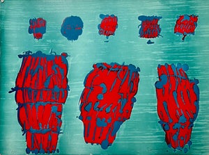 Pietro Consagra, Pietro Consagra Italian Mod Abstract Expressionist Forma, Art Brut Lithograph, 1960's-1970's