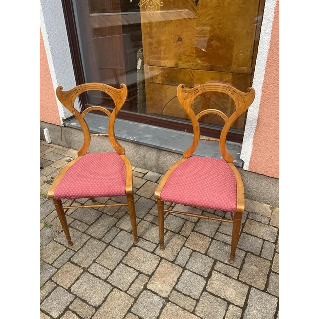 Set of Danhauser Vienna Chairs in Maple, 1840 For Sale - Image 6 of 12