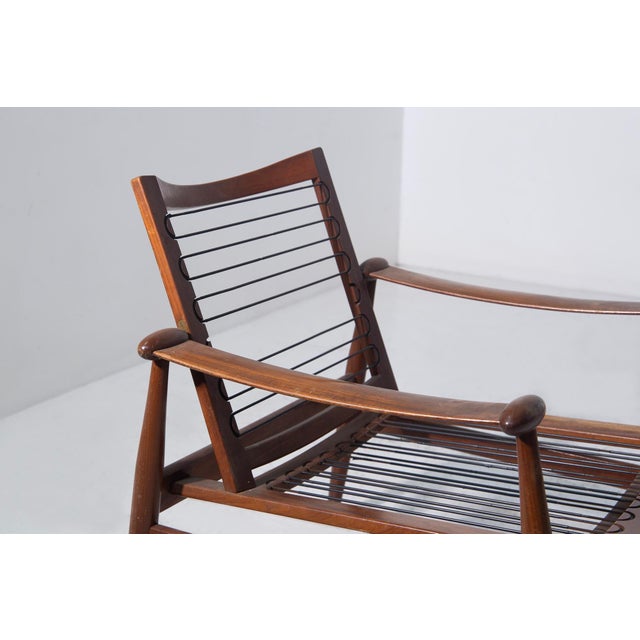 Armchairs in Metal, Walnut, and Fabric from Finn Juhl, Set of 2 For Sale - Image 18 of 18