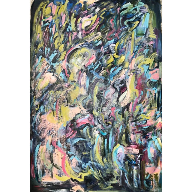 "Avenue" Extra Large Contemporary Abstract Expressionist Oil Painting by Monica Shulman For Sale