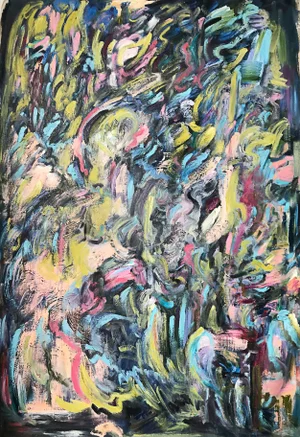 "Avenue" Extra Large Contemporary Abstract Expressionist Oil Painting by Monica Shulman