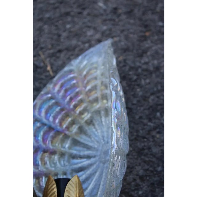 Iridescent Murano Glass Wall Lamps, Italy, 1970s, Set of 2 For Sale - Image 9 of 11