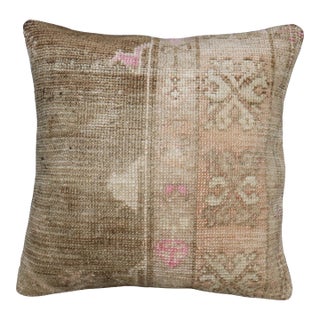 Vintage Zabihi Collection Turkish Oushak Large Rug Pillow - 1'7" x 1'8" For Sale