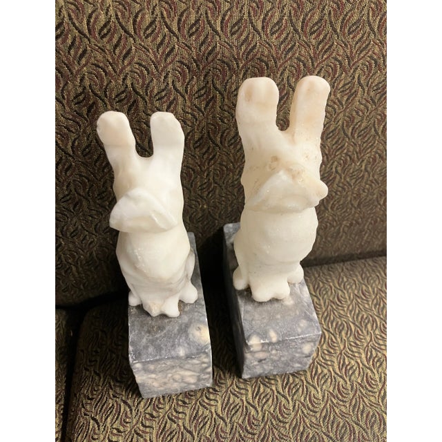 1960’s Italian Hand Carved Soft Stone Charming Terrier Dog Small Bookends- Set of 2 For Sale In Philadelphia - Image 6 of 8