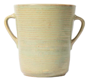 Monmouth Western Stoneware Ribbed Double Handle Vase