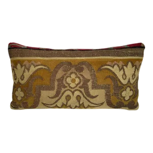 18th Century Metallic Tapestry Pillow