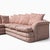 1980s Postmodern Pink Floral Curved Sectional Sofa For Sale - Image 14 of 18