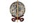 Large Chinese cloisonné enamel charger on brass, featuring a vibrant “thousand flowers” design on a turquoise ground....