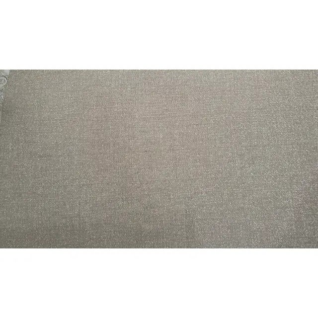 Mid-Century Modern Designer-Style Reversible Linen-Cotton Upholstery Fabric, Light Olive & Beige – 2.22 Yards For Sale - Image 3 of 6