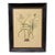 Vintage French Sugarcane Botanical Print in Distressed Black & Gold Frame For Sale