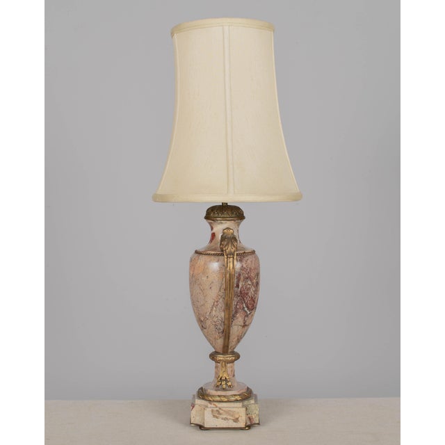 Metal French Marble and Ormolu Table Lamp For Sale - Image 7 of 14