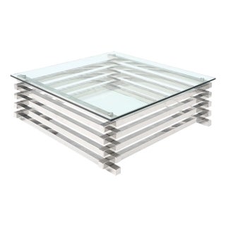 Chrome Period Mid-Century Coffee Table For Sale