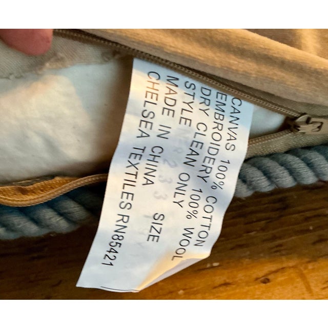 Pair of Chelsea Textiles Throw Pillows With Braided Trim For Sale In New York - Image 6 of 9