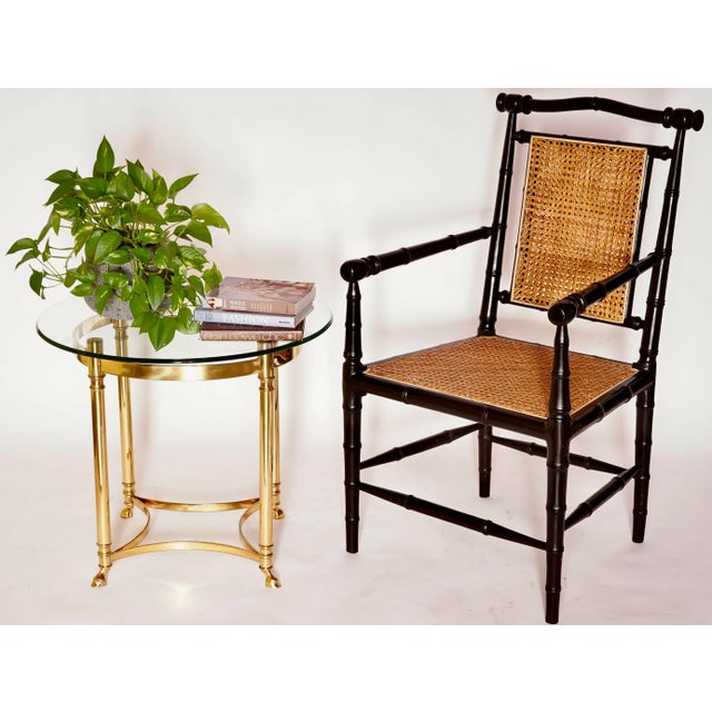 1970s Italian Brass and Glass Hoof Feet Table For Sale - Image 12 of 13