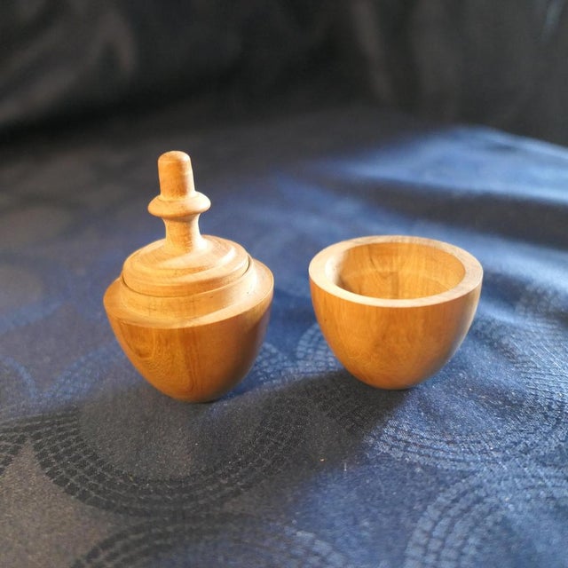 Collapsable Travelling Treen Egg Cups, Set of 2 For Sale - Image 4 of 10