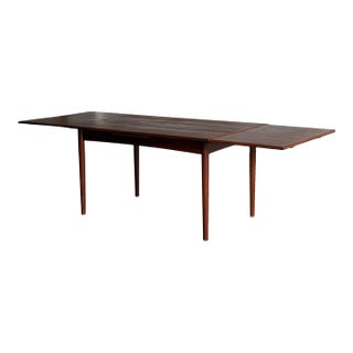 Vintage Danish Teak Extension Dining Table Mid Century Modern Expandable Scandinavian For Sale