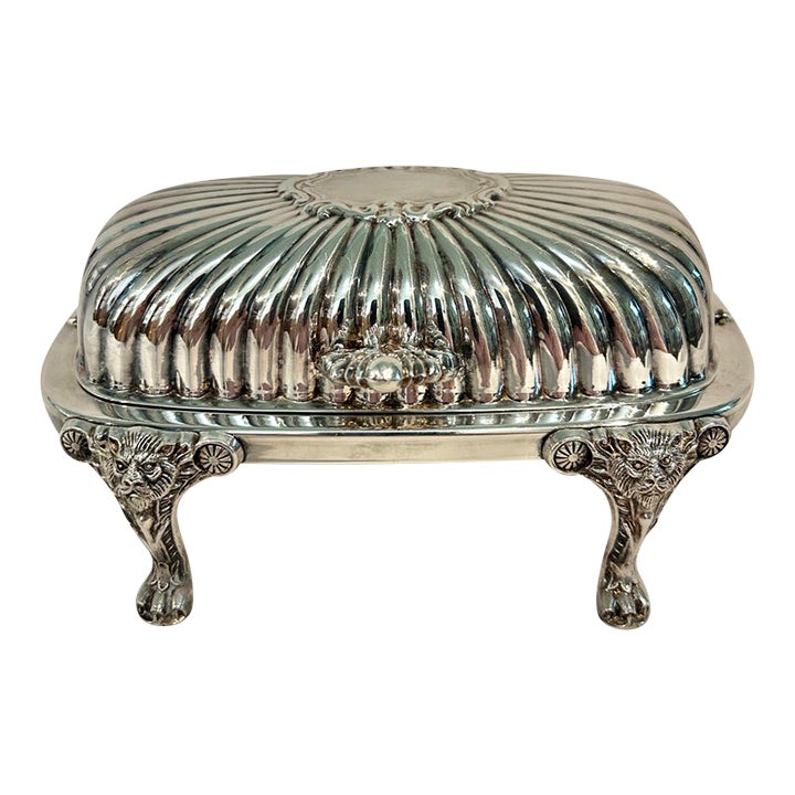 Vintage F B Rogers Silver Co Roll Top Baroque Butter Dish With Lion ...