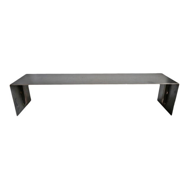 Modern Industrial Steel Waterfall Bench For Sale