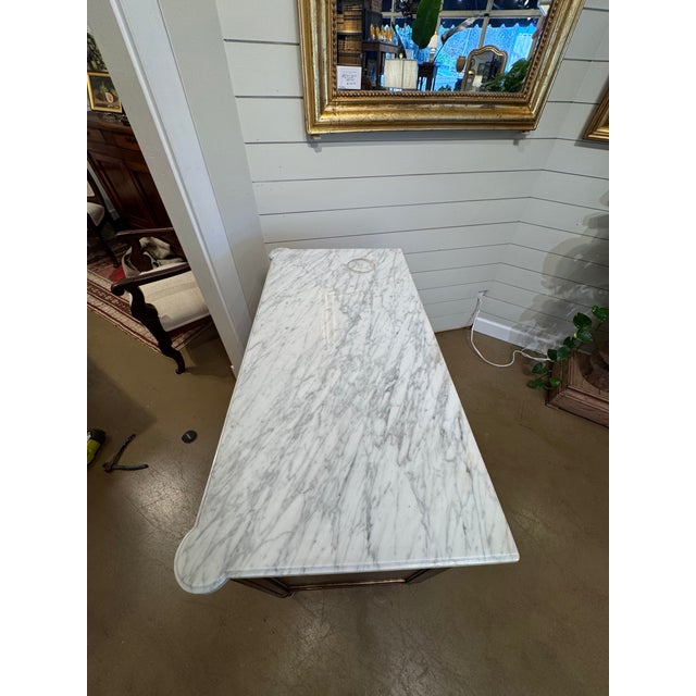 19th Century French Louis XVI Chest With Marble For Sale - Image 13 of 15