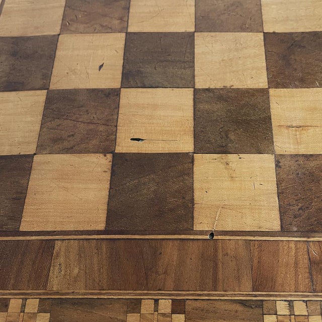 Italian Sorrento Style Wooden Chessboard Table, 1930s For Sale - Image 9 of 15