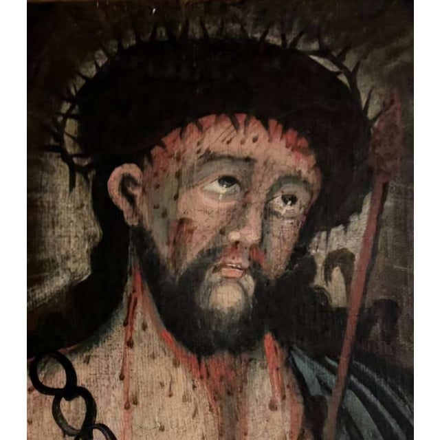 Ecce Homo, 1500s, Oil on Canvas For Sale - Image 3 of 12