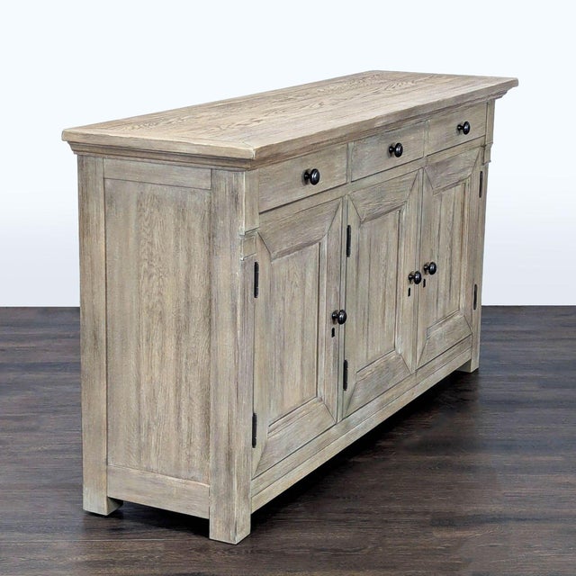 Brand: Pottery Barn. No makers labels visible. Original Price: $2000. Dimensions (in): 66W x 19D x 36H.