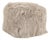 Tibetan Light Grey Lamb Fur Pouf For Sale