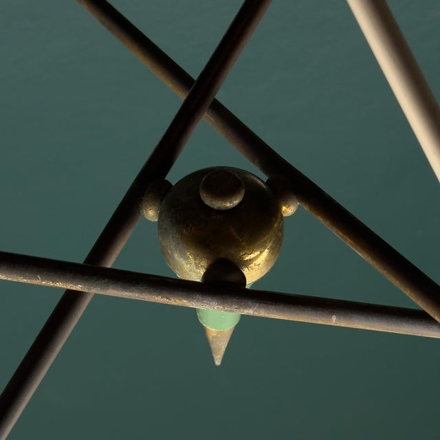 Mid-Century Chandelier with Opaline Glass from Stilnovo, Italy, 1960s For Sale - Image 17 of 18