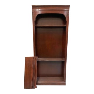 1980s Vintage Ethan Allen Georgian Court Cherry Five Shelf Bookcase For Sale