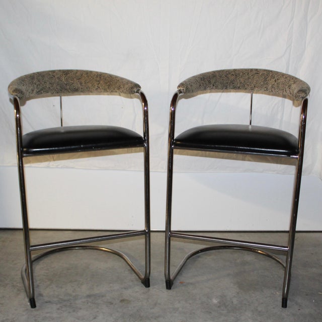 Pair Thonet Cantilever Bar Stools | Anton Lorenz For Sale In Fayetteville, AR - Image 6 of 7