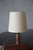 Coffee Wooden Handscrew Clamp Lamp With Shade by Understated Design Los Angeles For Sale - Image 8 of 13