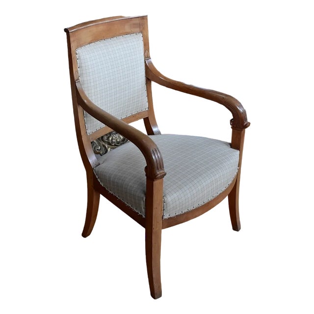 19th Century Empire Armchair in Cherry For Sale