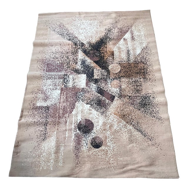 Mid-Century Abstract Rug, Czechoslovakia, 1980s For Sale