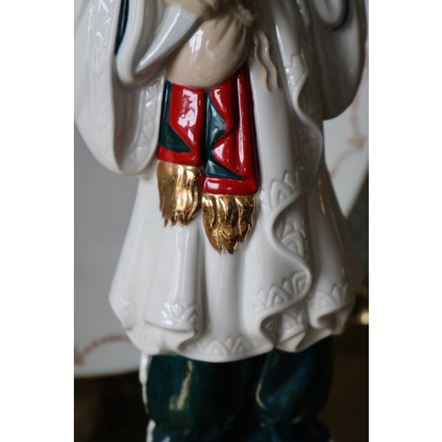 Chinoiserie Vintage Holland Mold Chinoiserie Emperor Figurine, Signed Mozelle For Sale - Image 3 of 17