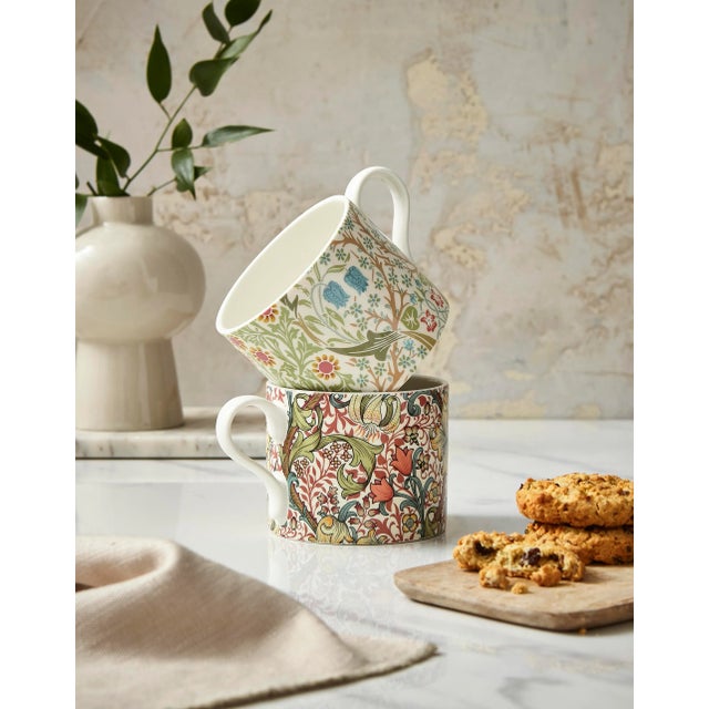 Spode Spode Morris & Co Set of 2 Mugs 12 oz., Blackthorn & Golden Lily For Sale - Image 4 of 7