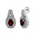 Exuding a regal charm in deep red, this pair of fashion stud earrings is simply elegant. The bold 8*6mm oval-shaped garnet...