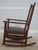 Mission Stickley Antique Mission Style Oak Leather Seat Rocking Chair For Sale - Image 3 of 18