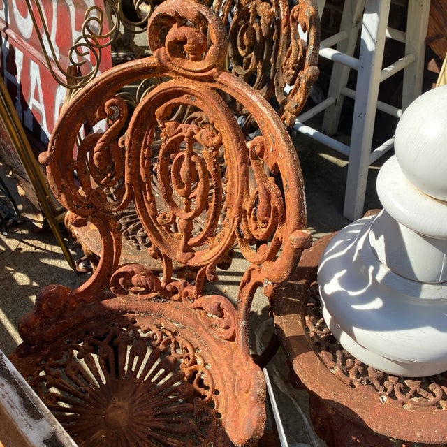 1970s Victorian Metal Outdoor Garden Chairs - Set of 2 For Sale - Image 5 of 10